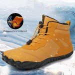 HERSIL Barefoot Boots, Winter Shoes for Men, Hiking Shoes Mens Womens Outdoor Athletic Sports Shoes Walking Shoes Trail Running Shoes Trekking Climbing Yellow