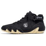 FLYLAND Men’s Chukka Ankle Boots Handmade Leather Sneakers Fashion Casual Shoes Non Slip Breathable Comfortable for Driving Walking Hiking Outdoor, Black, 12