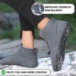 Hike Footwear Caspar Pro Non-Slip Waterproof Barefoot Shoes for Women and Men - Wide Toe Box Winter Hiking Shoes for Outdoor Adventure, Lightweight Barefoot Walking Boots for Comfort & Flexibility