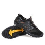 FLARUT Men's Sandals Barefoot Hiking Shoes Quick Dry Breathable Mesh Lightweight Outdoor Training Water Walking Shoes, B-black, 8.5