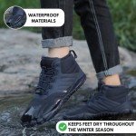Hike Footwear Caspar Pro Non-Slip Waterproof Barefoot Shoes for Women and Men - Wide Toe Box Winter Hiking Shoes for Outdoor Adventure, Lightweight Barefoot Walking Boots for Comfort & Flexibility