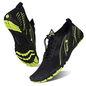 Water Shoes for Men and Women Barefoot Quick-Dry Aqua Sock Outdoor Athletic Sport Shoes for Kayaking, Boating, Hiking, Surfing, Walking (M-Green, 43)