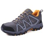TFO Hiking Shoes Men Waterproof Air Circulation Insole Ankle Support Non-Slip Lightweight for Outdoor Trekking Walking Gray