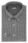 Van Heusen Men's Black Gingham Dress Shirt, XL