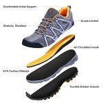 TFO Hiking Shoes Men Waterproof Air Circulation Insole Ankle Support Non-Slip Lightweight for Outdoor Trekking Walking Gray