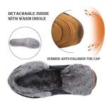 UPSOLO Mens Snow Boots Ankle Booties Winter Shoes Trekking & Hiking Warm Soft Sole Fully Fur Lined Anti-Slip Cotton Fluff Outdoor Casual Walking Lightweight Sneakers(6118 Yellow 43)