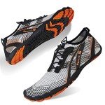 Water Shoes for Men and Women Barefoot Quick-Dry Aqua Sock Outdoor Athletic Sport Shoes for Kayaking, Boating, Hiking, Surfing, Walking (M-White, 37)