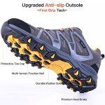 TFO Hiking Shoes Men Waterproof Air Circulation Insole Ankle Support Non-Slip Lightweight for Outdoor Trekking Walking Gray