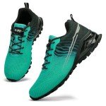 Kricely Men's Trail Running Shoes Fashion Walking Hiking Sneakers for Men Tennis Cross Training Shoe Outdoor Snearker Mens Casual Workout Footwear, Grass-green, 11