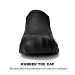 UPIShi Men's Waterproof Slip On Leather Hiking Outdoor Walking Casual Loafers Work Shoes, Black, 13