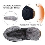 UPSOLO Mens Snow Boots Ankle Booties Winter Shoes Trekking & Hiking Warm Soft Sole Fully Fur Lined Anti-Slip Cotton Fluff Outdoor Casual Walking Lightweight Sneakers(6118 Blue 46)