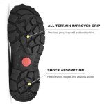 UPIShi Men's Waterproof Slip On Leather Hiking Outdoor Walking Casual Loafers Work Shoes, Black, 13