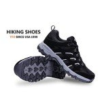 TFO Waterproof Hiking Shoes Men Non-Slip Lightweight Sneakers for Outdoor Trekking Walking Black, Black, 8.5