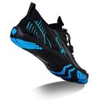 Water Shoes for Men and Women Barefoot Quick-Dry Aqua Sock Outdoor Athletic Sport Shoes for Kayaking, Boating, Hiking, Surfing, Walking (M-Black/Blue, 39)