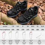 TFO Waterproof Hiking Shoes Men Non-Slip Lightweight Sneakers for Outdoor Trekking Walking Black, Black, 8.5