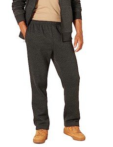 Men's Charcoal Heather Fleece Sweatpants, Large