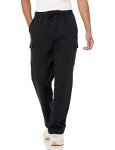 Men's Black Cargo Fleece Sweatpants by Amazon Essentials