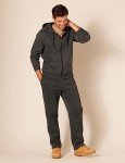 Men's Charcoal Heather Fleece Sweatpants, Large