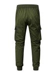 Men's Green Cargo Pants with Drawstring Waist