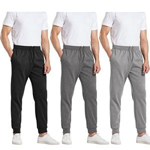 Men’s Fleece Jogger Pants with Drawstring