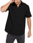 Men’s Lightweight Black Short Sleeve Casual Shirt