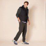 Men's Charcoal Heather Fleece Sweatpants, Large