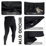 Men's Casual Black Jogger Sweatpants with Pockets