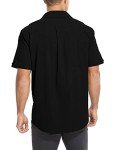 Men’s Lightweight Black Short Sleeve Casual Shirt