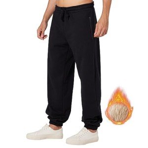 Men's Fleece Lined Sherpa Sweatpants with Pockets
