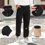 Men's Warm Fleece-Lined Jogger Pants with Pockets