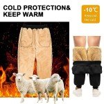 Men's Warm Fleece-Lined Jogger Pants with Pockets