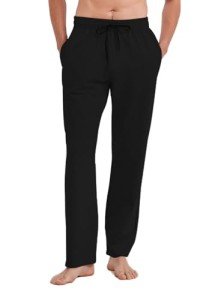 Men's Tall Yoga Sweatpants with Pockets - Black