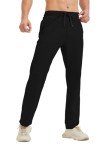 Men's Tall Yoga Sweatpants with Pockets - Black