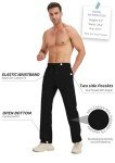 Men's Tall Yoga Sweatpants with Pockets - Black