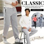 Men’s Fleece Lined Joggers with Zipper Pockets