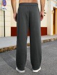 Men's Dark Gray Sherpa Lined Fleece Sweatpants