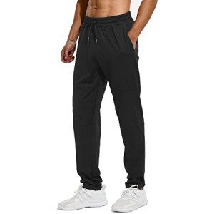 Tall Men's Sweatpants with Zipper Pocket - Black