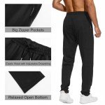 Tall Men's Sweatpants with Zipper Pocket - Black