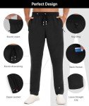Men's Lightweight Jogging Sweatpants with Zipper Pockets