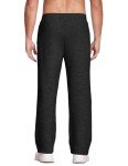 Deyeek Men's Black Open Bottom Sweatpants with Pockets