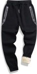 Men's Warm Sherpa Fleece Athletic Jogger Pants