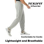 Men's 2-Pack Athletic Jogger Pants with Pockets