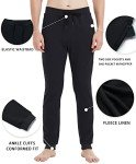 Men's Tall Fleece-Lined Joggers with Zip Pockets
