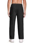 Men's Baggy Cargo Sweatpants with Pockets - Black