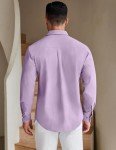 Light Purple Casual Button Down Shirt for Men