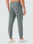 Men's Iron Gray Athletic Joggers with Zipper Pockets