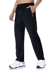 Men's Lightweight Water-Resistant Sweatpants with Pockets