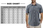 Men's Blue Short Sleeve Button-Up Dress Shirt