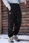 VOGSTART Men's Thick Thermal Jogger Pants - Black