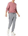 Men's Cargo Fleece Jogger Sweatpants – Light Grey